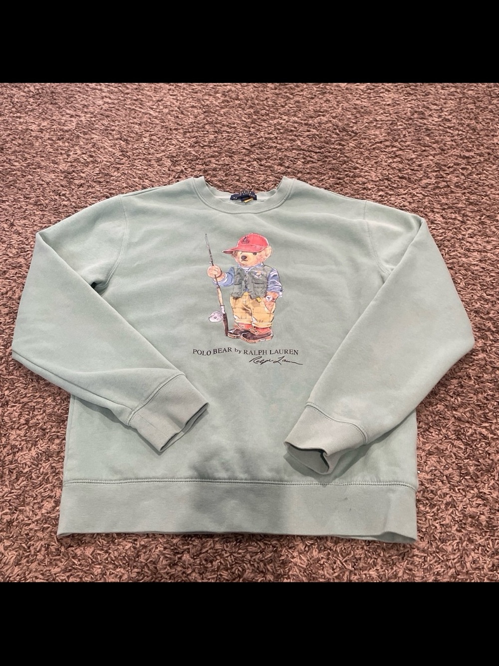 Polo Ralph Lauren, fishing bar, crewneck sweatshirt, kids size large